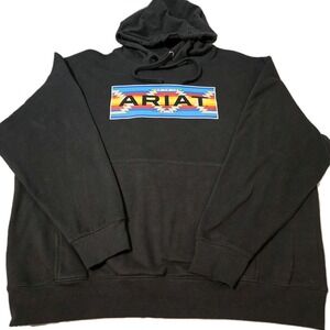 Ariat Diamond Canyon Black Pullover Hoodie Size XL
